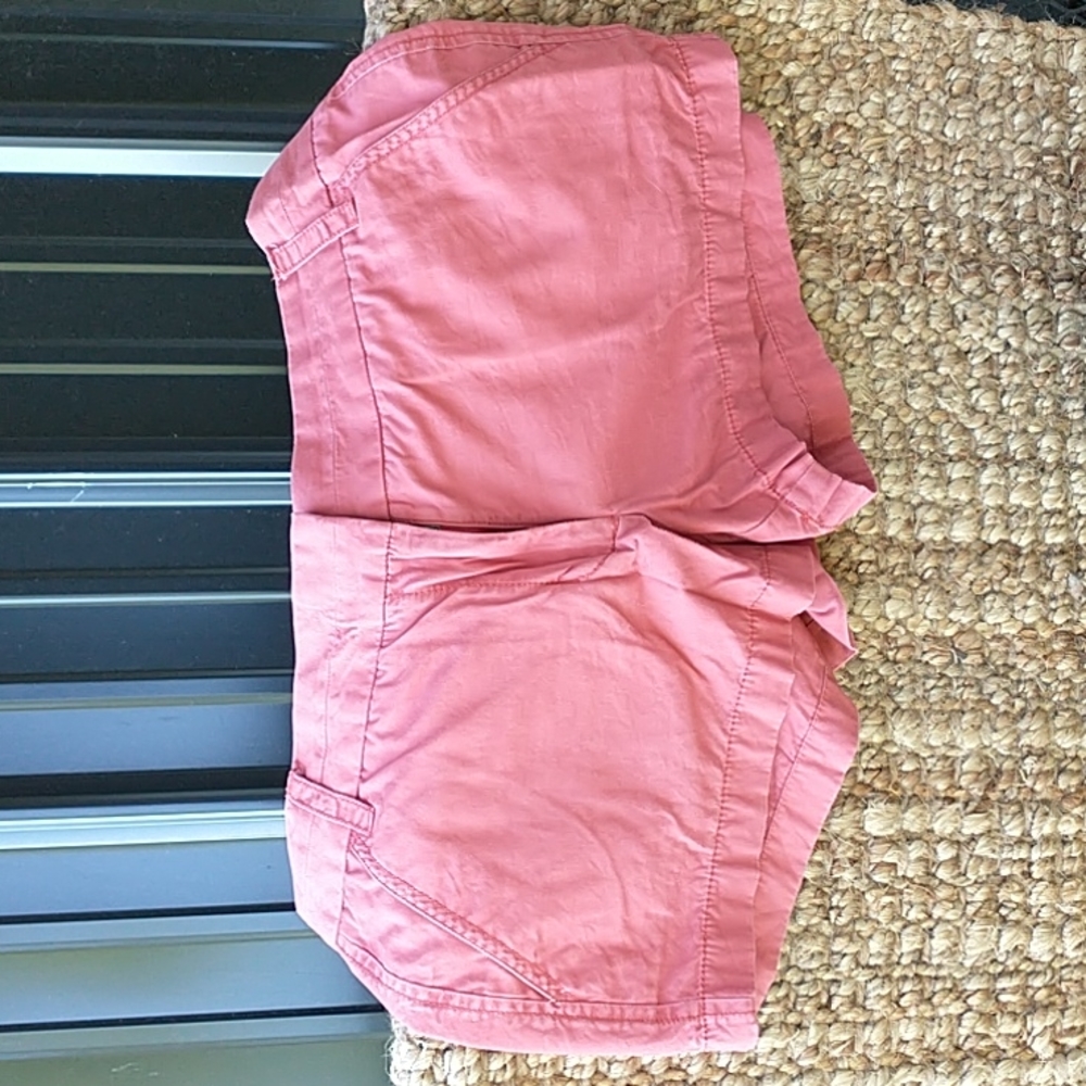 JCrew coral (reddish pink) broken in chino shorts size 4